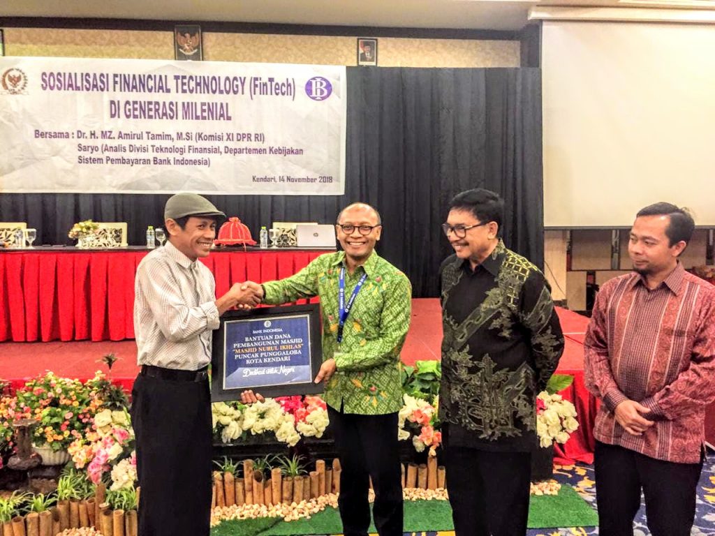 BI Sultra Kucurkan Bantuan Pembangunan Masjid Nurul Ikhlas Kendari