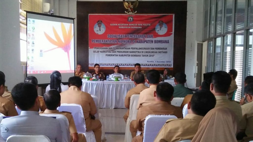 Cegah Peredaran Narkoba Kesbangpol Bombana Gandeng BNNP Sultra