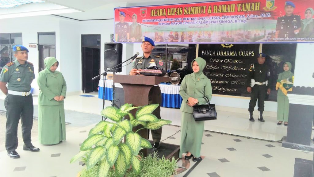 Mantan Wadan Denpom Cijantung Jabat Denpom Kendari