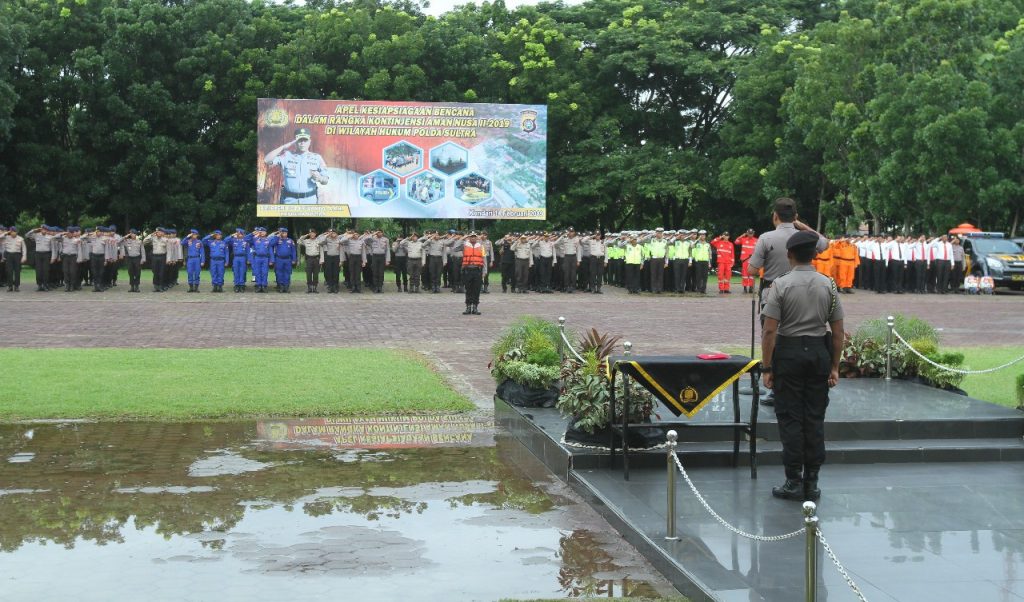 Gelar Apel Siaga Bencana, Kapolda Sultra Tekankan Prinsip Kepada Personilnya