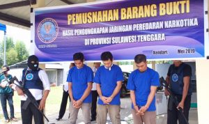 BNNP Sultra Musnahkan 2,6 Kilogram Sabu