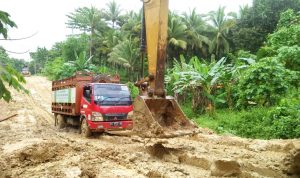 Jalan Penghubung Bobolio – Rokoroko Rusak Parah