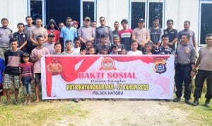 Jelang HUT Bhayangkara, Polsek Katobu Gelar Baksos di Masjid Nurul Jihad