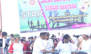 Meriahkan Mudik 2019, Desa Lasori Gelar Jalan Santai dan Senam