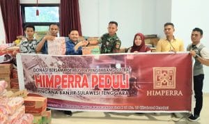 Peduli Bencana Banjir, HIMPERRA Sultra Salurkan Bantuan Logistik