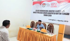 Empat Orang Calon Sekretaris KPUD Buteng Ikuti Seleksi Wawancara