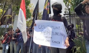 Mahasiswa Teknik se Sultra Minta Kejelasan Kasus Kematian Dua Rekannya