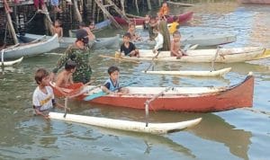 TMMD Kolaka ke 108 Gelar Lomba Dayung Anak-Anak