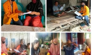 Tim Gemas KKN Tematik UHO Gelar Sosialisasi Penggunaan Masker di Buteng