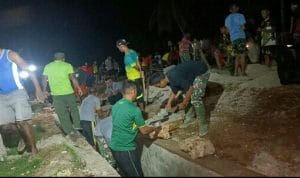 Kejar Penyelesaian Program, Satgas TMMD Kodim 1416 Muna Kerja Lembur