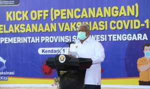 Ini Pesan Gubernur Sultra Saat Pelaksanaan Vaksinasi Covid-19