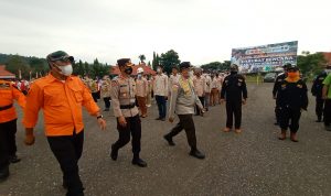 Pemda Konut Gelar Apel Pelepasan Relawan Pengantar Bantuan di Mamuju