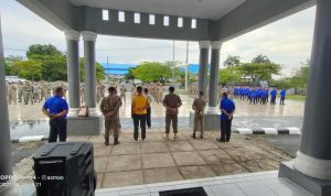 Wabup Butur Pimpin Apel Sore Bersama Personil Pol PP dan Damkar