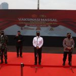 Jelang HUT Bhayangkara, Panglima TNI, Kapolri dan Menkes Tinjau Vaksinasi Massal