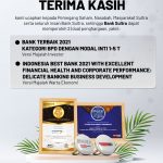 Bank Sultra Raih Dua Penghargaan Nasional Sebagai Kategori Bank Terbaik 2021